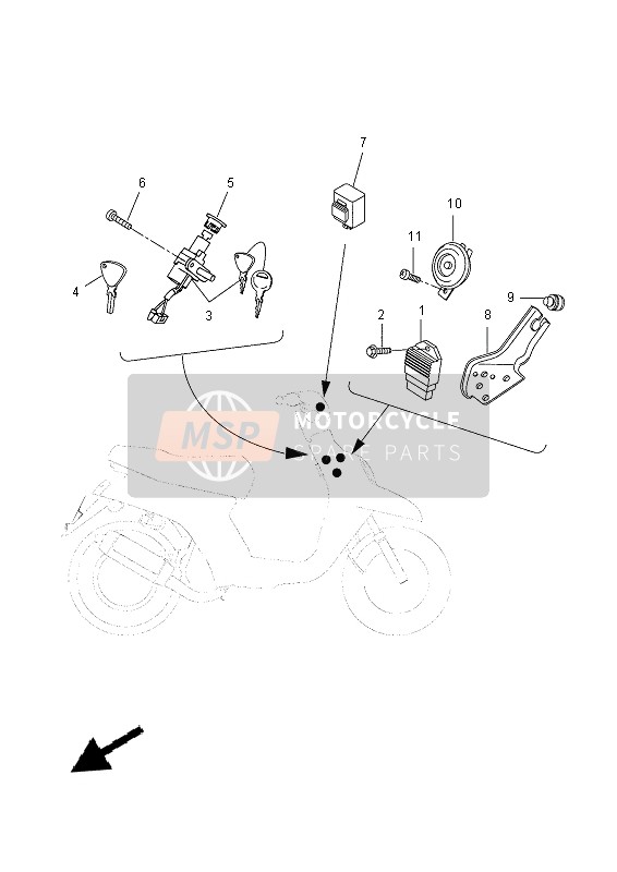 Yamaha CW50E 2013 Elettrico 1 per un 2013 Yamaha CW50E